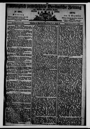 Königlich privilegirte Berlinische Zeitung von Staats- und gelehrten Sachen vom 05.12.1875