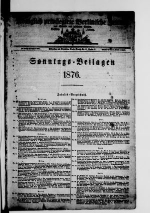 Königlich privilegirte Berlinische Zeitung von Staats- und gelehrten Sachen vom 01.01.1876