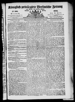 Königlich privilegirte Berlinische Zeitung von Staats- und gelehrten Sachen vom 12.07.1876