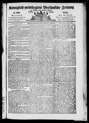 Königlich privilegirte Berlinische Zeitung von Staats- und gelehrten Sachen on Jul 19, 1876