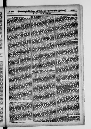 Königlich privilegirte Berlinische Zeitung von Staats- und gelehrten Sachen vom 26.11.1876