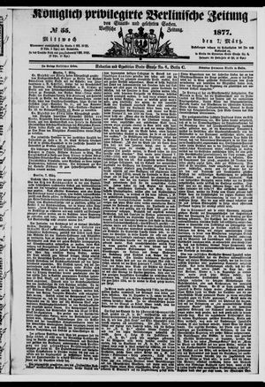 Königlich privilegirte Berlinische Zeitung von Staats- und gelehrten Sachen vom 07.03.1877