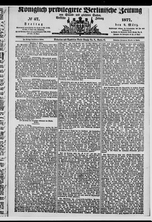 Königlich privilegirte Berlinische Zeitung von Staats- und gelehrten Sachen on Mar 9, 1877