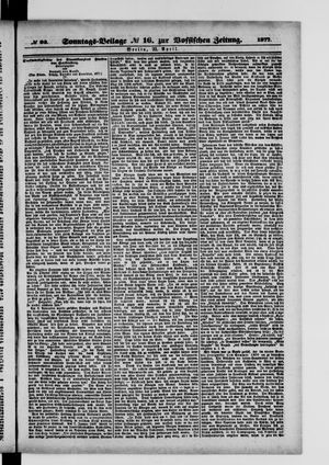 Königlich privilegirte Berlinische Zeitung von Staats- und gelehrten Sachen vom 22.04.1877