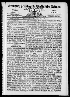 Königlich privilegirte Berlinische Zeitung von Staats- und gelehrten Sachen vom 08.05.1877