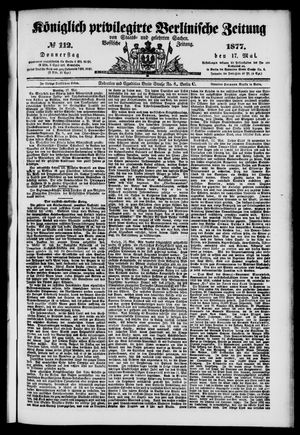 Königlich privilegirte Berlinische Zeitung von Staats- und gelehrten Sachen vom 17.05.1877