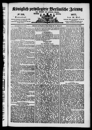 Königlich privilegirte Berlinische Zeitung von Staats- und gelehrten Sachen vom 19.05.1877