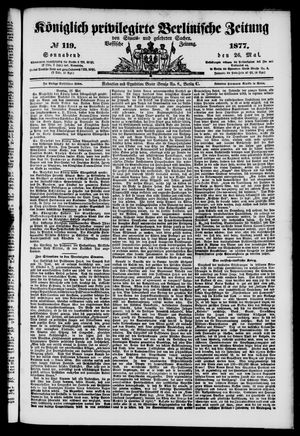 Königlich privilegirte Berlinische Zeitung von Staats- und gelehrten Sachen on May 26, 1877