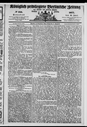 Königlich privilegirte Berlinische Zeitung von Staats- und gelehrten Sachen vom 23.06.1877