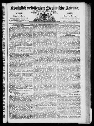Königlich privilegirte Berlinische Zeitung von Staats- und gelehrten Sachen vom 05.07.1877