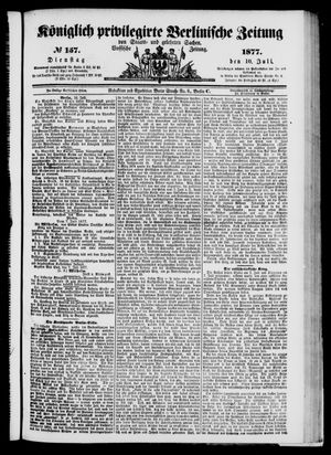Königlich privilegirte Berlinische Zeitung von Staats- und gelehrten Sachen vom 10.07.1877