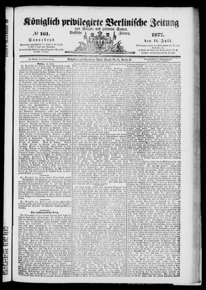 Königlich privilegirte Berlinische Zeitung von Staats- und gelehrten Sachen on Jul 14, 1877