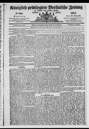 Königlich privilegirte Berlinische Zeitung von Staats- und gelehrten Sachen vom 26.08.1877