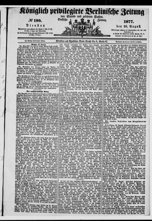 Königlich privilegirte Berlinische Zeitung von Staats- und gelehrten Sachen vom 28.08.1877