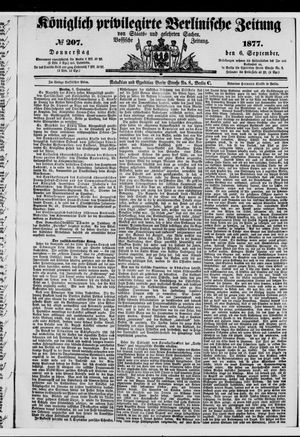 Königlich privilegirte Berlinische Zeitung von Staats- und gelehrten Sachen on Sep 6, 1877