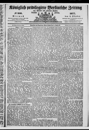 Königlich privilegirte Berlinische Zeitung von Staats- und gelehrten Sachen vom 03.10.1877