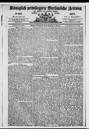 Königlich privilegirte Berlinische Zeitung von Staats- und gelehrten Sachen on Dec 8, 1877