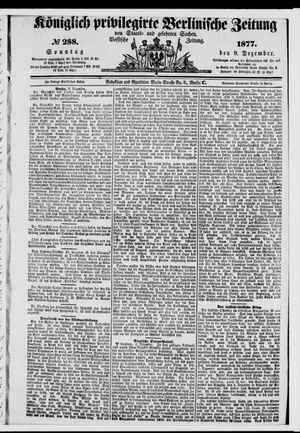 Königlich privilegirte Berlinische Zeitung von Staats- und gelehrten Sachen on Dec 9, 1877