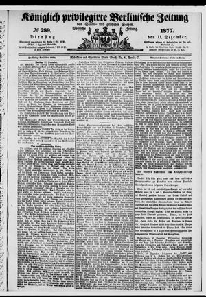 Königlich privilegirte Berlinische Zeitung von Staats- und gelehrten Sachen vom 11.12.1877