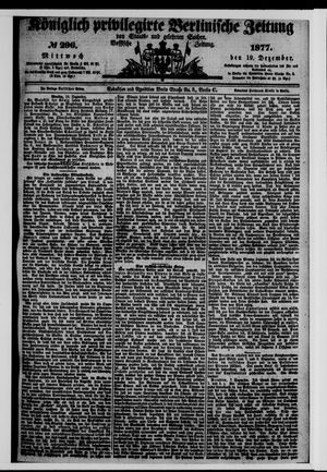 Königlich privilegirte Berlinische Zeitung von Staats- und gelehrten Sachen vom 19.12.1877