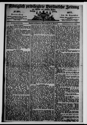 Königlich privilegirte Berlinische Zeitung von Staats- und gelehrten Sachen vom 20.12.1877