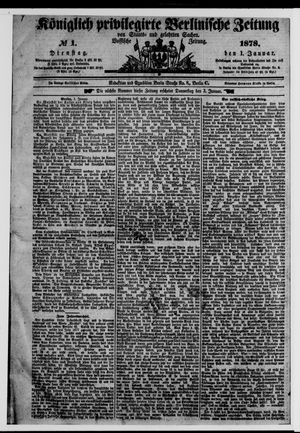 Königlich privilegirte Berlinische Zeitung von Staats- und gelehrten Sachen on Jan 1, 1878