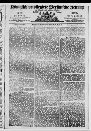 Königlich privilegirte Berlinische Zeitung von Staats- und gelehrten Sachen on Jan 6, 1878