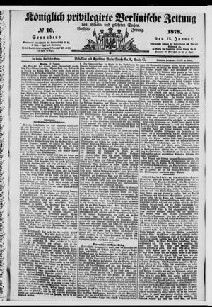 Königlich privilegirte Berlinische Zeitung von Staats- und gelehrten Sachen vom 12.01.1878