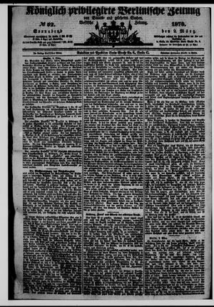 Königlich privilegirte Berlinische Zeitung von Staats- und gelehrten Sachen on Mar 2, 1878