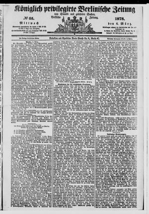 Königlich privilegirte Berlinische Zeitung von Staats- und gelehrten Sachen on Mar 6, 1878