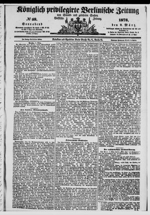 Königlich privilegirte Berlinische Zeitung von Staats- und gelehrten Sachen on Mar 9, 1878