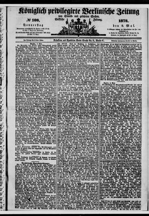 Königlich privilegirte Berlinische Zeitung von Staats- und gelehrten Sachen vom 09.05.1878