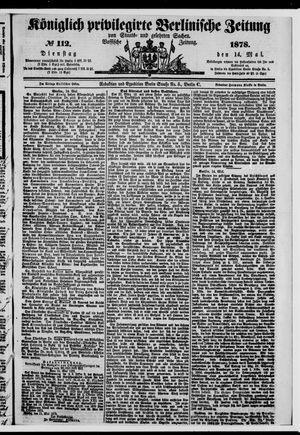 Königlich privilegirte Berlinische Zeitung von Staats- und gelehrten Sachen vom 14.05.1878