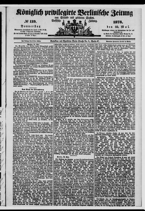 Königlich privilegirte Berlinische Zeitung von Staats- und gelehrten Sachen vom 23.05.1878