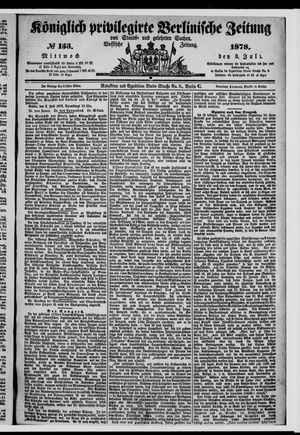 Königlich privilegirte Berlinische Zeitung von Staats- und gelehrten Sachen vom 03.07.1878