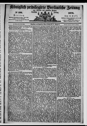 Königlich privilegirte Berlinische Zeitung von Staats- und gelehrten Sachen on Jul 5, 1878