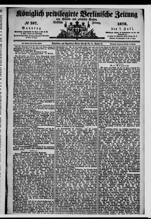 Königlich privilegirte Berlinische Zeitung von Staats- und gelehrten Sachen on Jul 7, 1878