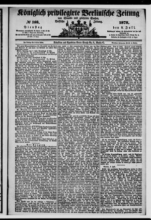 Königlich privilegirte Berlinische Zeitung von Staats- und gelehrten Sachen vom 09.07.1878