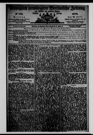 Königlich privilegirte Berlinische Zeitung von Staats- und gelehrten Sachen on Jul 26, 1878