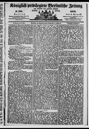 Königlich privilegirte Berlinische Zeitung von Staats- und gelehrten Sachen vom 09.08.1878