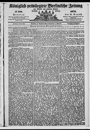 Königlich privilegirte Berlinische Zeitung von Staats- und gelehrten Sachen vom 25.08.1878