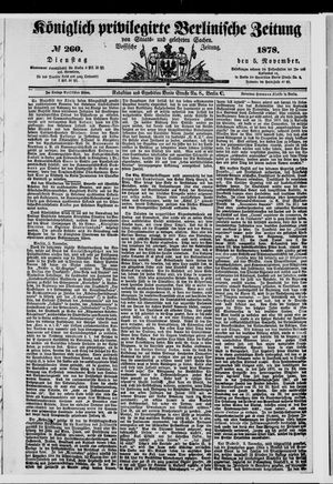 Königlich privilegirte Berlinische Zeitung von Staats- und gelehrten Sachen on Nov 5, 1878