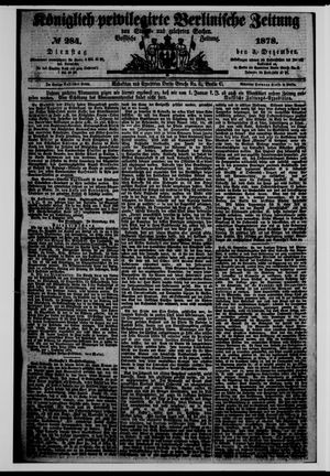 Königlich privilegirte Berlinische Zeitung von Staats- und gelehrten Sachen vom 03.12.1878
