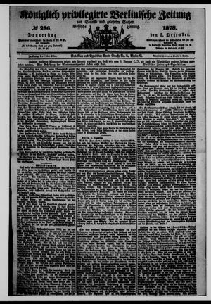 Königlich privilegirte Berlinische Zeitung von Staats- und gelehrten Sachen vom 05.12.1878