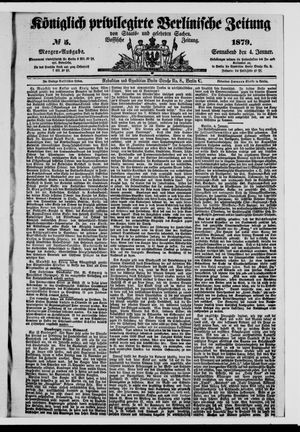 Königlich privilegirte Berlinische Zeitung von Staats- und gelehrten Sachen on Jan 4, 1879
