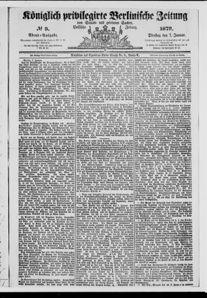Königlich privilegirte Berlinische Zeitung von Staats- und gelehrten Sachen vom 07.01.1879