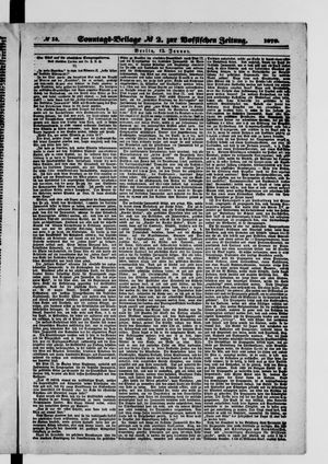 Königlich privilegirte Berlinische Zeitung von Staats- und gelehrten Sachen vom 12.01.1879