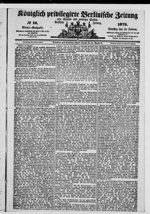 Königlich privilegirte Berlinische Zeitung von Staats- und gelehrten Sachen on Jan 14, 1879