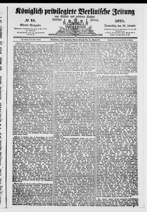 Königlich privilegirte Berlinische Zeitung von Staats- und gelehrten Sachen vom 16.01.1879