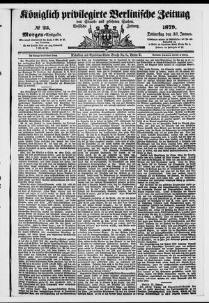 Königlich privilegirte Berlinische Zeitung von Staats- und gelehrten Sachen on Jan 23, 1879